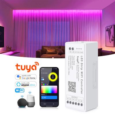 WiFi LED Kontrol Cihazı Alexa Google Home Ses Kontrolü RGB RGBW CCT LED Şerit Akıllı Yaşam APP Kontrol Cihazı Bluetooth DC12V-24V