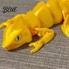 Desk Chameleon Decor 3D Printed Figurine, Realistic Articulated Lizard Toy, Animal Figurine Model with Moveable Joints for Decoration