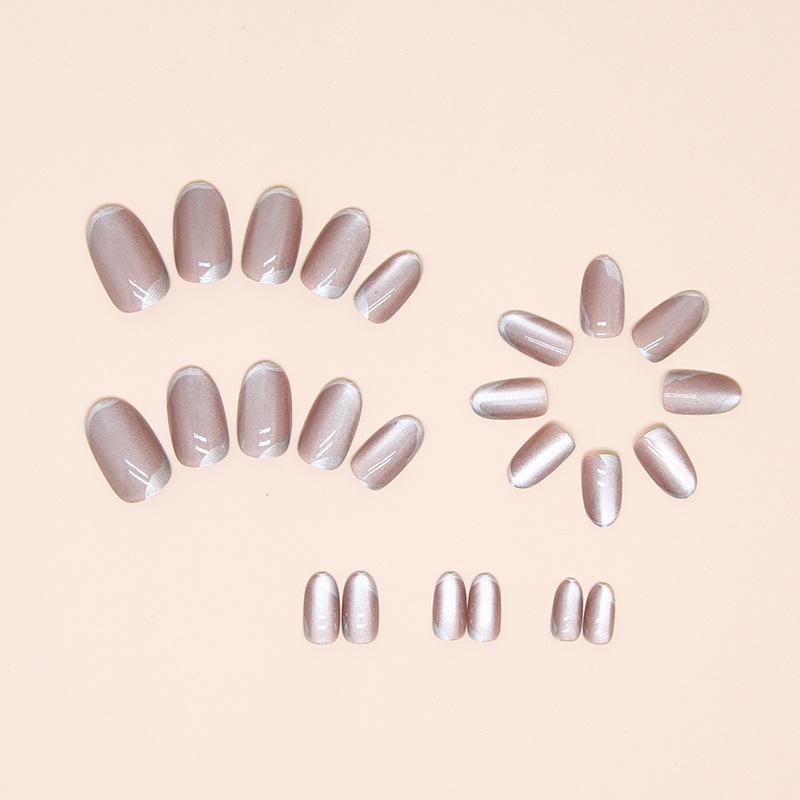 Cat'S Eye Fake Nail Nail Piece Nail Piece Nail Piece Nail Piece Patch Nail Piece Press On Nails 24 Pieces