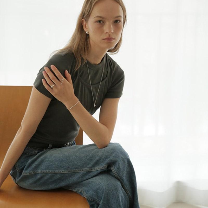 modernlike silver 925 pepper long necklace