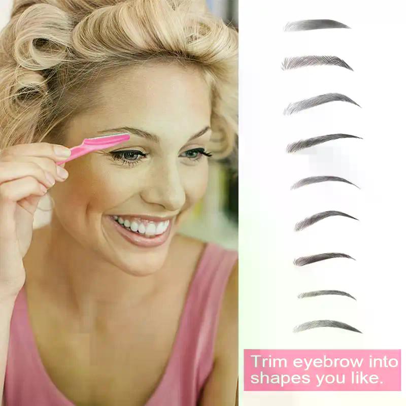40 Stück Augenbrauenrasierer mit Behälter Gesicht Augenbrauen Trimmer im Etui Haarentfernung Rasierer Sichere Klingen Trimmwerkzeuge