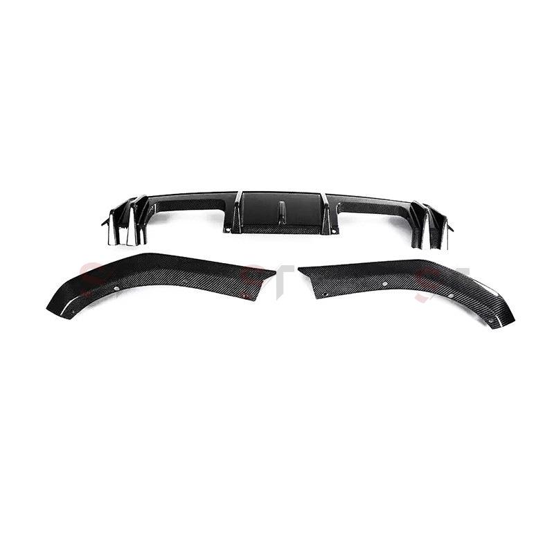 BMW M4 G82 Dry Carbon Fiber Rear Lip Corner Bumper Diffuser 3D Style.