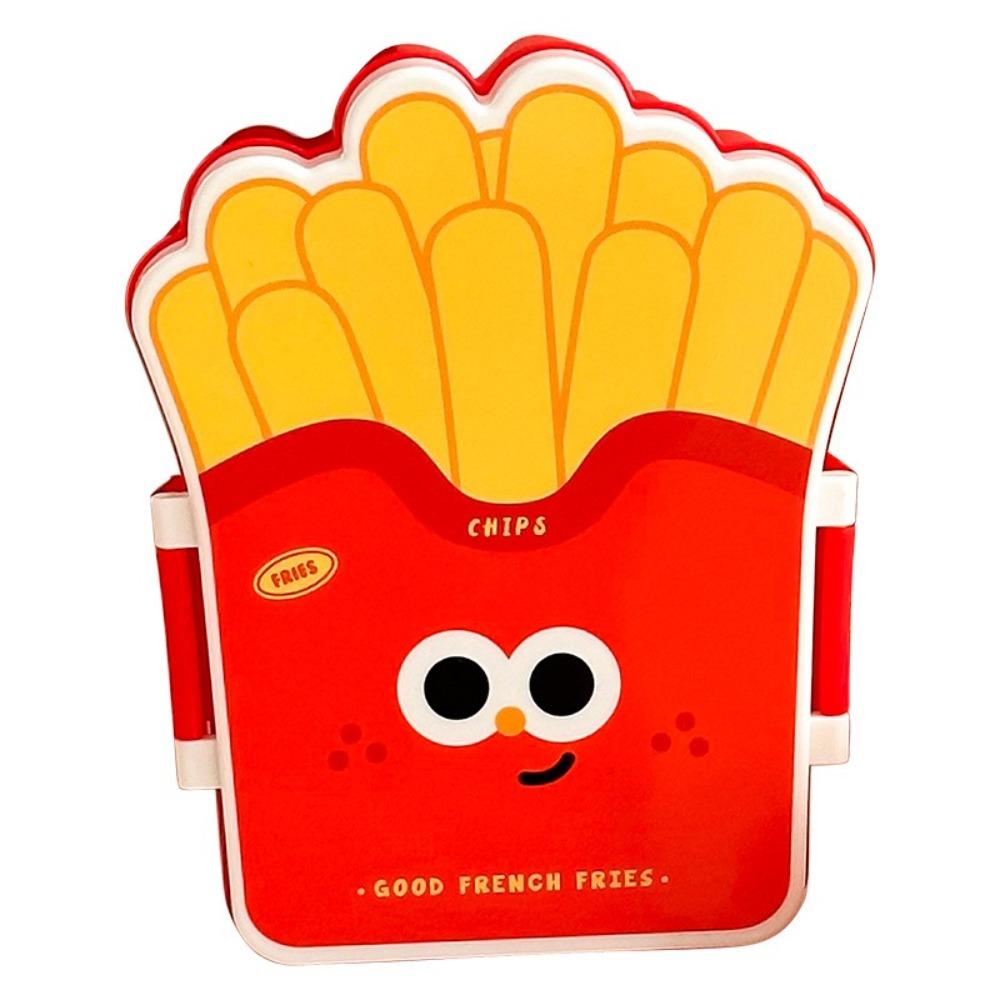 Food Grade Cartoon Bento Box Hamburger French Fries Leakproof Portable Lunch Box Divided Food Container Picnic