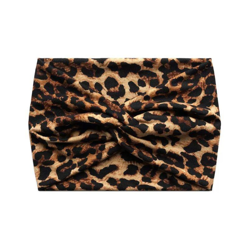 European and American Bohemian Elastic Cross Headband with Paisley Pattern and Knotted Design
