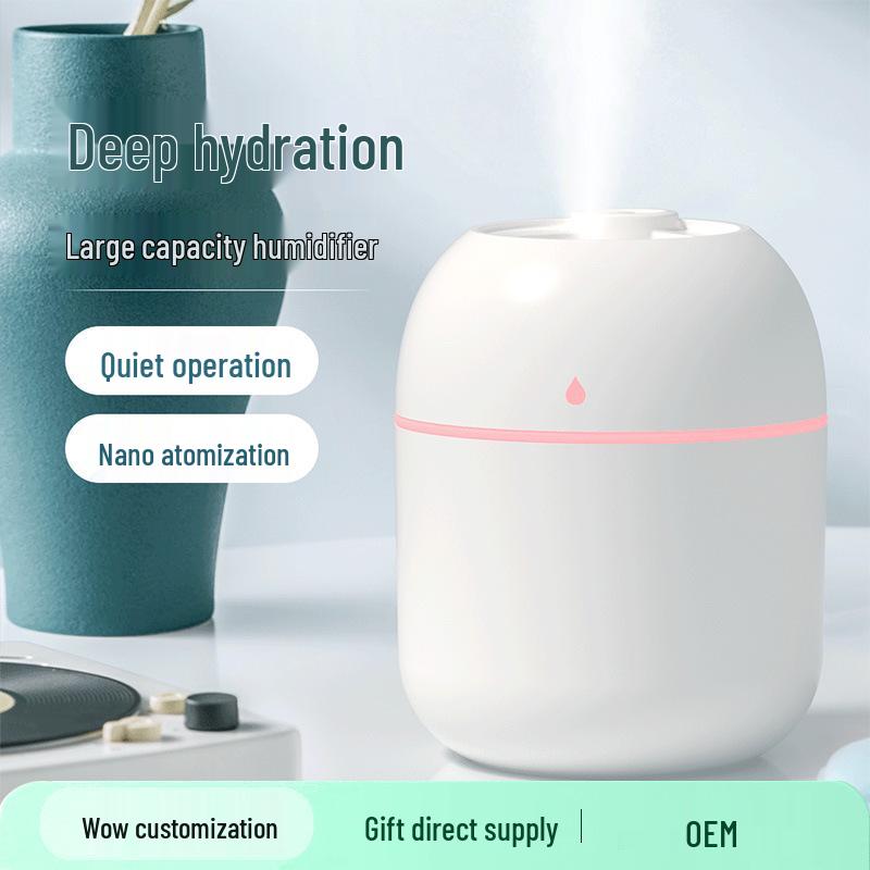 Mini USB Water Drop Humidifier with Atmosphere Light for Home, Car, and Bedroom - Quiet Operation for Optimal Hydration