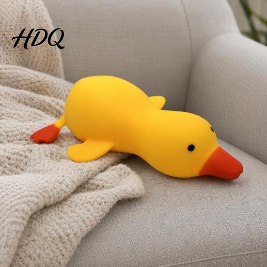 Hand Exercise Ball 1/2Pcs Giant Yellow Duck Squeeze Toy, Anxiety Relief Shape Portable Stress Reliever Sensory Soft Stretchy Farm Animal Toy Durable