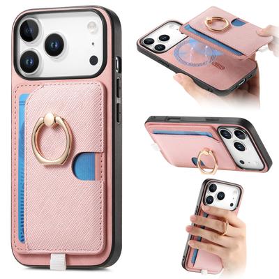 2 In1 Detachable Side Card Solt Wallet Ring Holder Leather Case For iPhone 17 Pro Max 16 Plus 15 14 13 12 11 17air Stand Cover