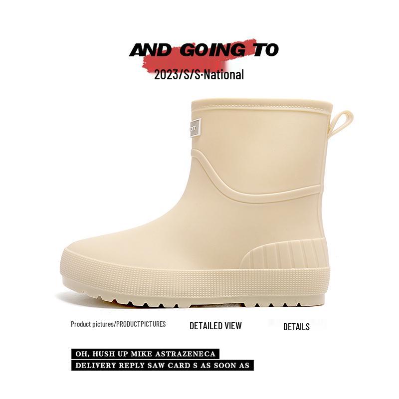 Women's Japanese and Korean Waterproof Non-Slip Rain Boots - Wear-Resistant, Soft Sole, Comfortable for Outdoor and Kitchen