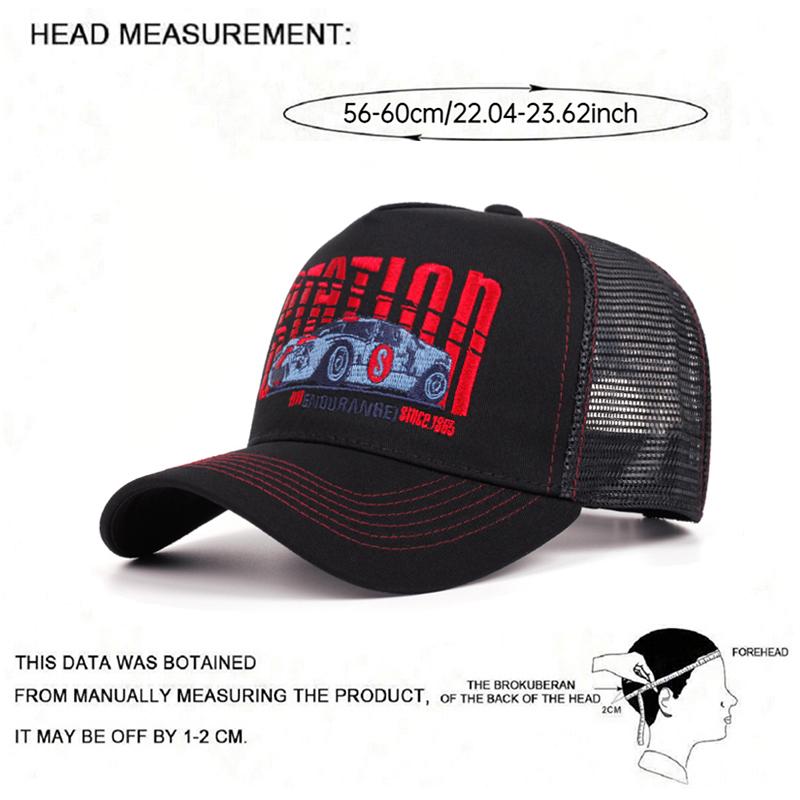 Nuovo Fresco Cappello a Rete Stazione Auto Sportiva Camion Cappello alla Moda Street Dance Hip Hop Skateboard Cappello Parasole Cappellino da Baseball Unisex