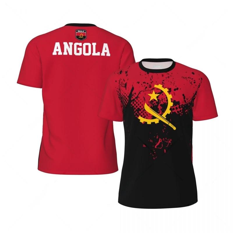 

Angola Flag Men s Tshirt Angolan 3D Printed Football T-Shirt Top Summer Sports Fitness Short Sleeves Street Oversized Tee Shirt 160 (13T-14T)