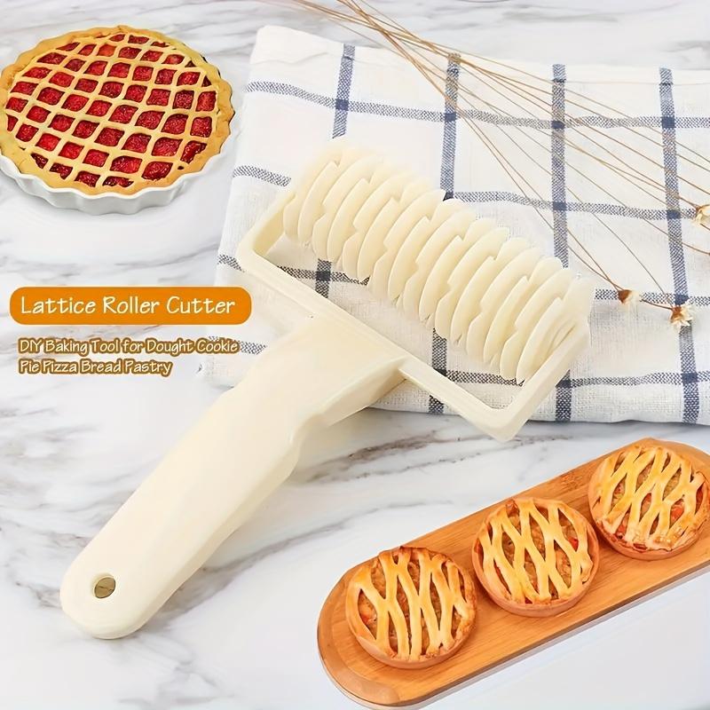 Pizza Pastry Lattice Roller Cutter Plastic Dough Pie Crust Grid Decorating Tool for Bread Cookies Baking Gadget
