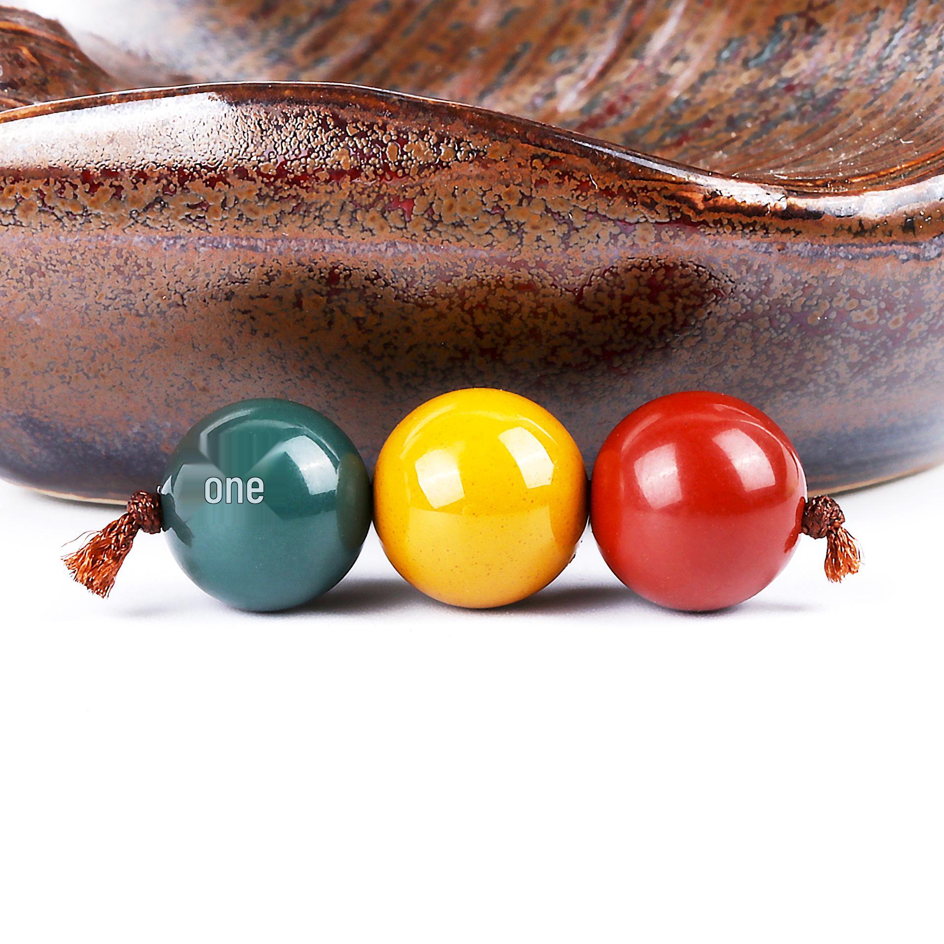Alashan Red-Green Agate Swirl Top Prayer Beads with Bodhi Star & Moon Accents