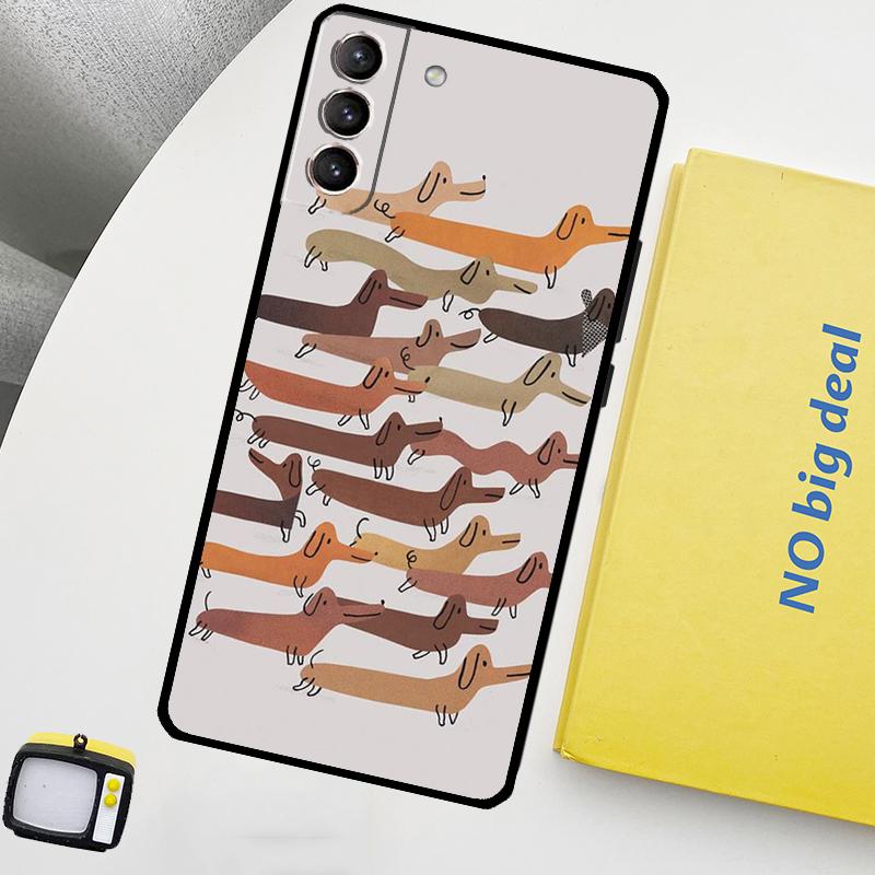 

Cute Dachshund Dog Hot Phone Case For Samsung Galaxy S25 S26 Ultra S20 S21 S22 S23 Plus S24 Ultra S10 S25 FE Cover Galaxy S26Ultra