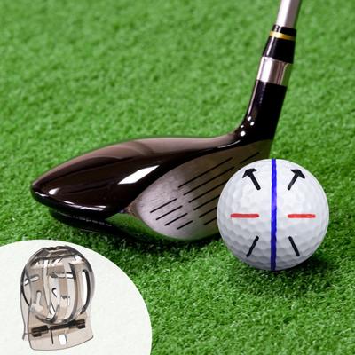 Yousheng Golf Ball Liner Clip Triple Line Drawing Marker Stencil Template Portable Golf Ball Putting Alignment Marking Tool Golf Accessories