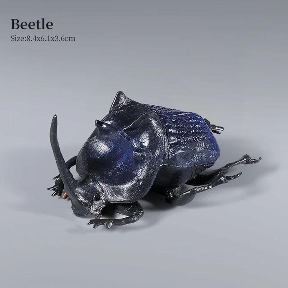 Realistic Beetle Action Figures Wild Insect Lifelike Insect Figurines For Children