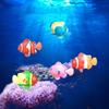 5 pezzi Pesci Pagliaccio Decorativi Artificiali Plastica Simulazione Pesci Galleggianti Colore Casuale Simulazione Pesce Tropicale Oceanico