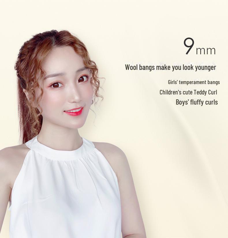 Ondulator de 9 mm pentru părul subțire al bărbaților și bucle scurte și strânse ale femeilor