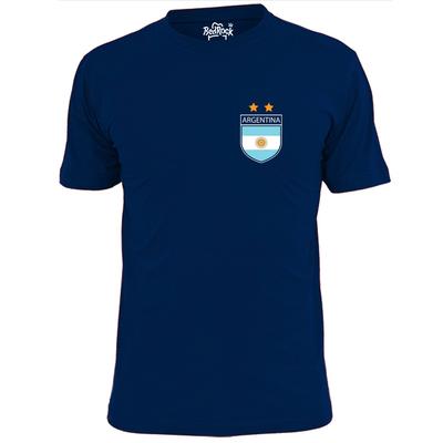 Mens Argentina Pocket Shield Badge Football T Shirt Soccer Footy