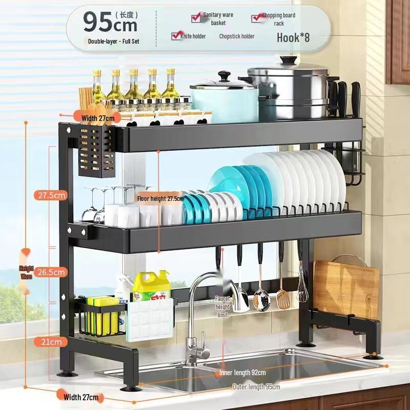 Baojie Kitchen Sink Dish Drying Storage Rack