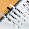 4 Stück/Set Ölbasierte Weiße Schwarze Permanente Farbe Marker Stifte 07mm Extra Fein Wasserabweisend für Felsenmalerei Holz Metall Leinwand