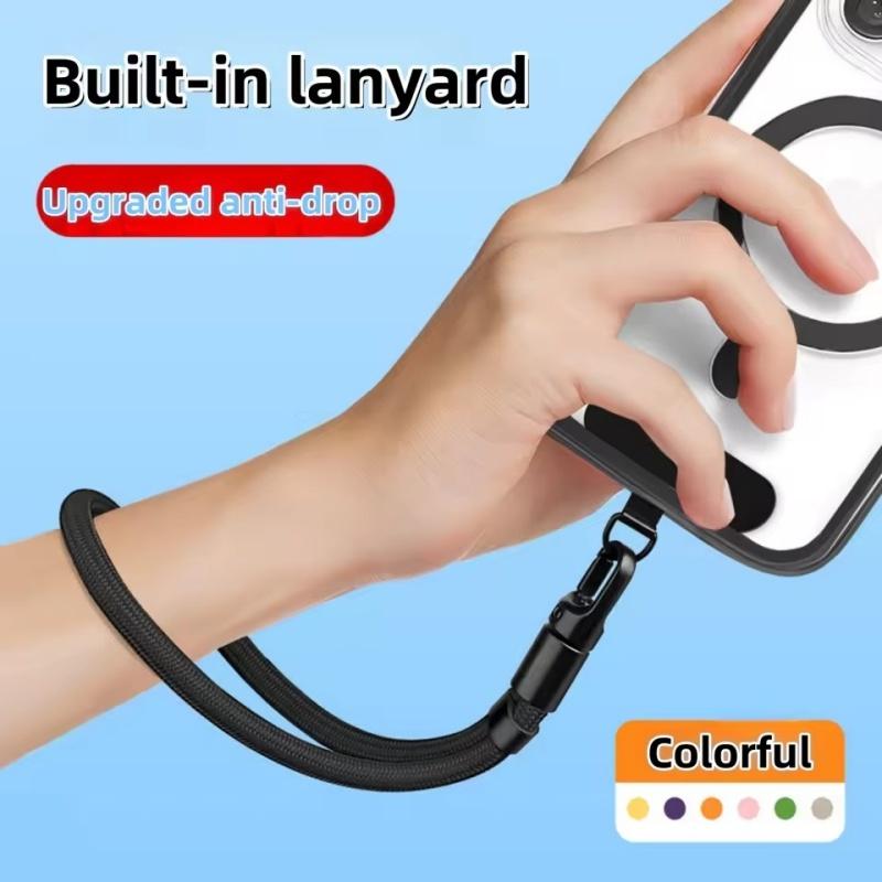 Universal Adjustable Mobile Phone Lanyard Short Wrist Strap with Self-locking Anti-drop Design Durable Polyester Phone Strap