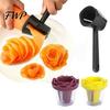 Decorative Carrot Cutter Vegetable Curler And Peeler, Spiral with Ergonomic Multi-purpose Kitchen Gadget Handle, Stainless Steel Blade Utensil