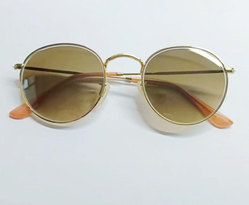 Fashion 3447 Glass Sunglasses Jelly Sunglasses Round Colorful Sunglasses Hipster Personality