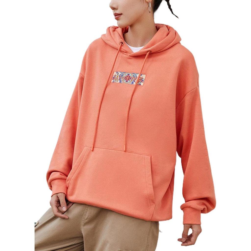 Li Ning Sports Fashion Collection Sweatshirts Unisex Brick Red Hooded Thickened Regular AWDRD42-11