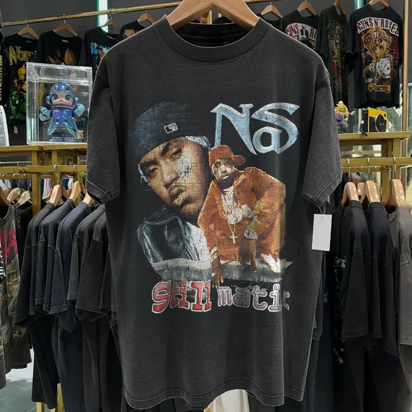 2001 Nas Stillmatic Rap Rare T-Shirt Black S L