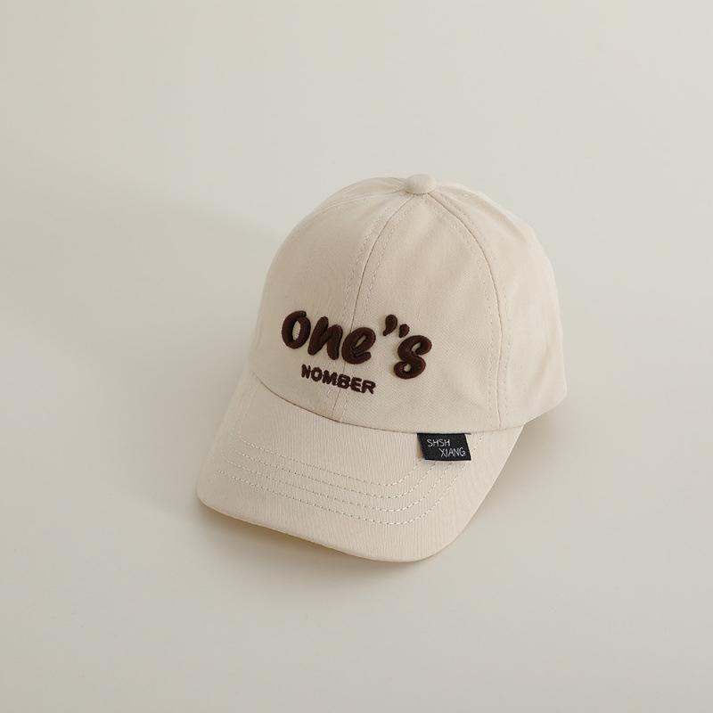 

Children s baseball cap, new autumn model with letter embroidery, baby hat, spring sunshade, trendy cap for boys and girls 1-4Years Old（46-50cm） бежевый