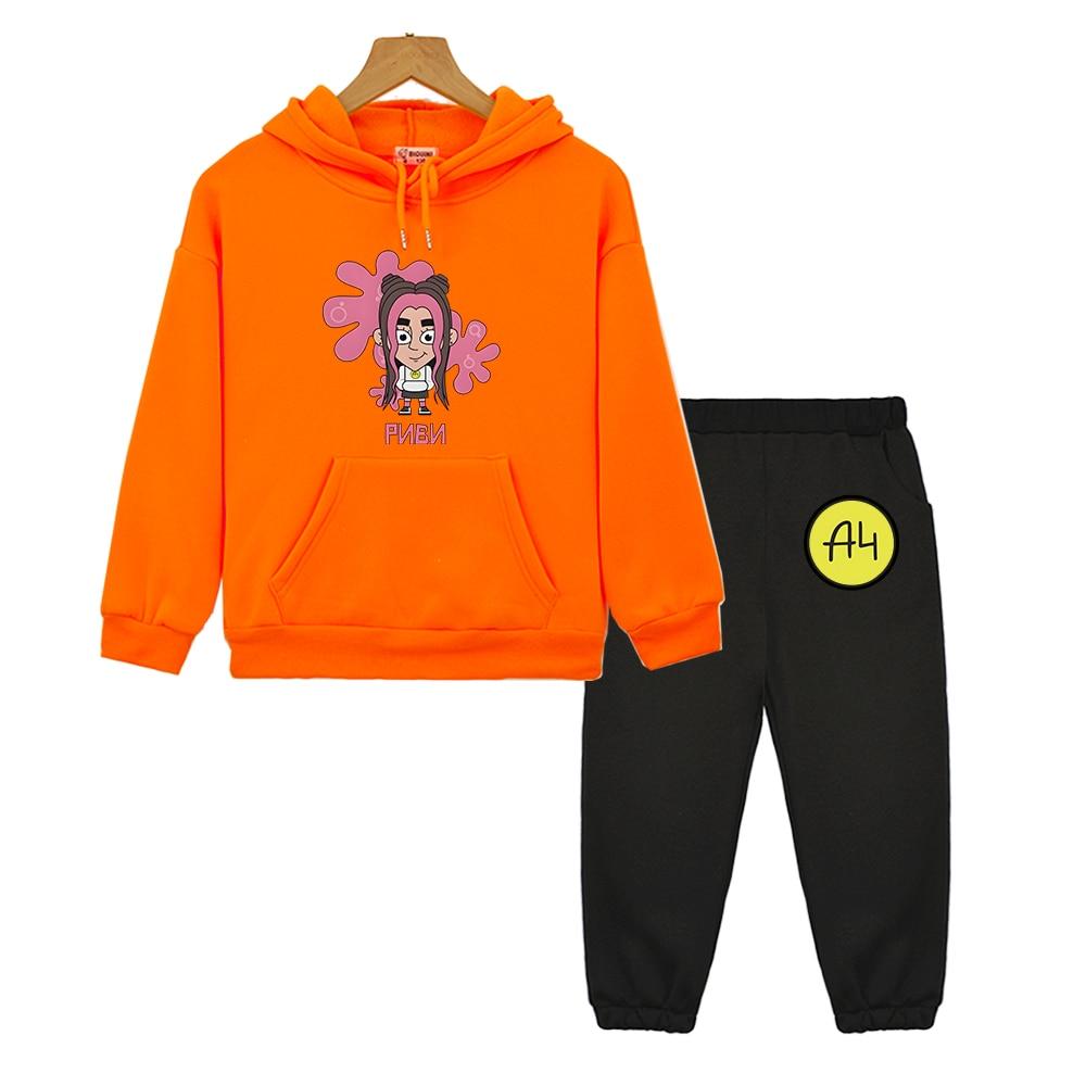 Russian Merch A4 VladA4 Hoodies and Pants Sets Long Sleeve Soft Hooded Streetwear Sweatshirt Boys and Girls Children Hoody Suit