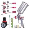 Professional HVLP Air Spray Gun Paint Sprayer 1000ML Gravity Feed Airbrush Kit For Car Furniture Painting - Red H827