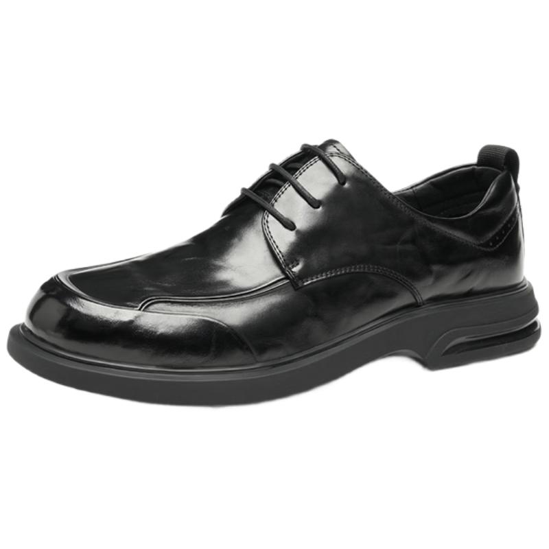 Qianbaidu Men s Leather Lace-up Business Casual Shoes 40