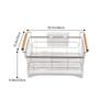 304 Stainless Steel Dish Rack with Swivel Spout & Wooden Handle, Space-Saving Rack for Drying Plates, Cups & Utensils