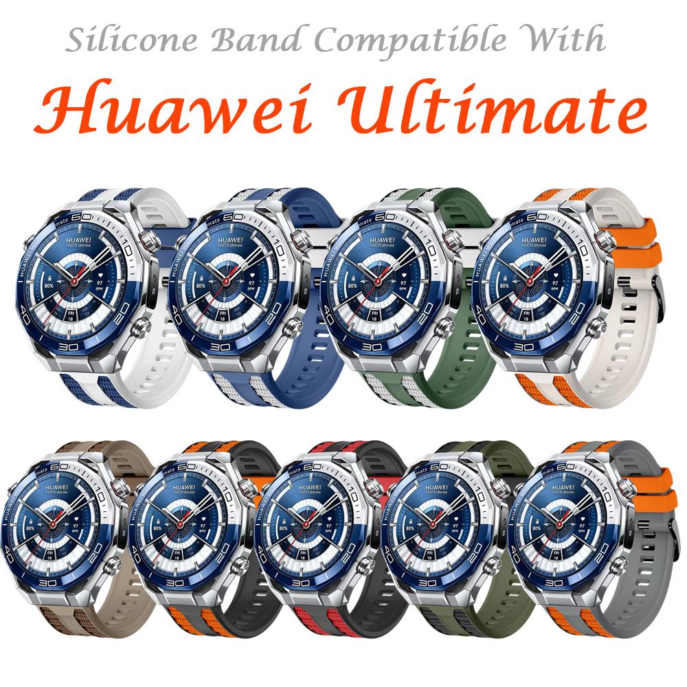 Bracelet en Silicone 22mm pour Huawei Ultimate 2 Bracelet Bicolore Sport Remplacement Bracelet Poignet pour Huawei Ultimate 1 2 GT6/GT6 Pro