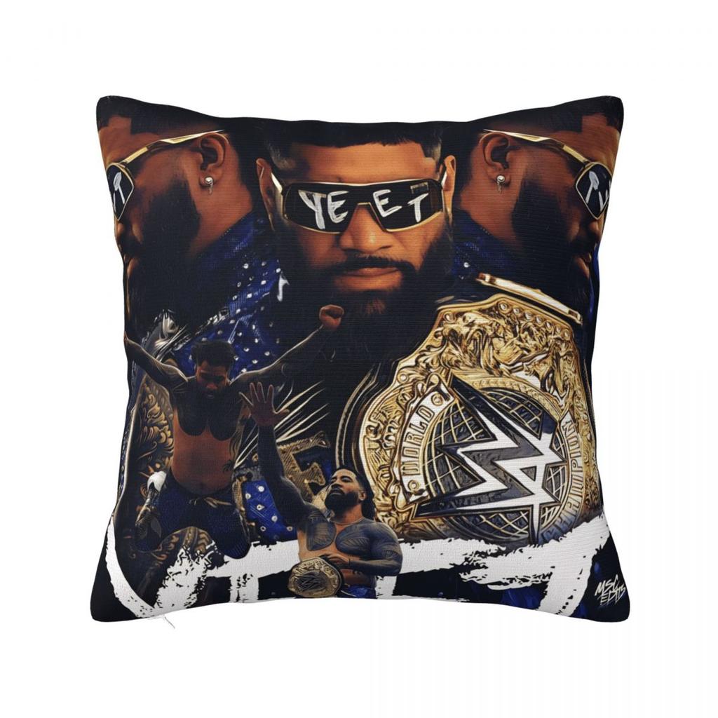 Jey Uso Yeet Wrestling Pillow Cover Morden Pillow Case Square Design Cushion Cover Pillowcases For Sofa Car Home Decor