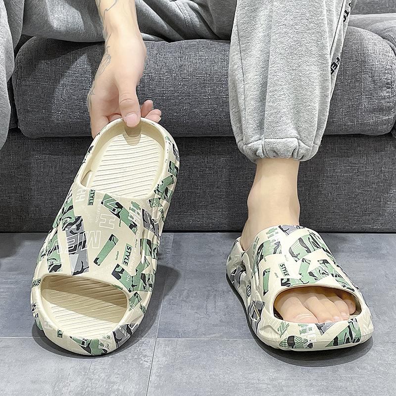 Mode PARZIVAL Mode Herrtofflor Sommar Strand Sandaler Tryck Dam Hemma Badrum Anti-halk Skor Utomhus Vatten Mjuk Sula Tofflor
