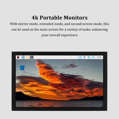 7 Zoll Tragbares Display 1024x600 IPS-Bildschirm HDMI-kompatibel VGA AV-Eingang Monitor für PC Laptop Kamera TV-Box RPI LCD