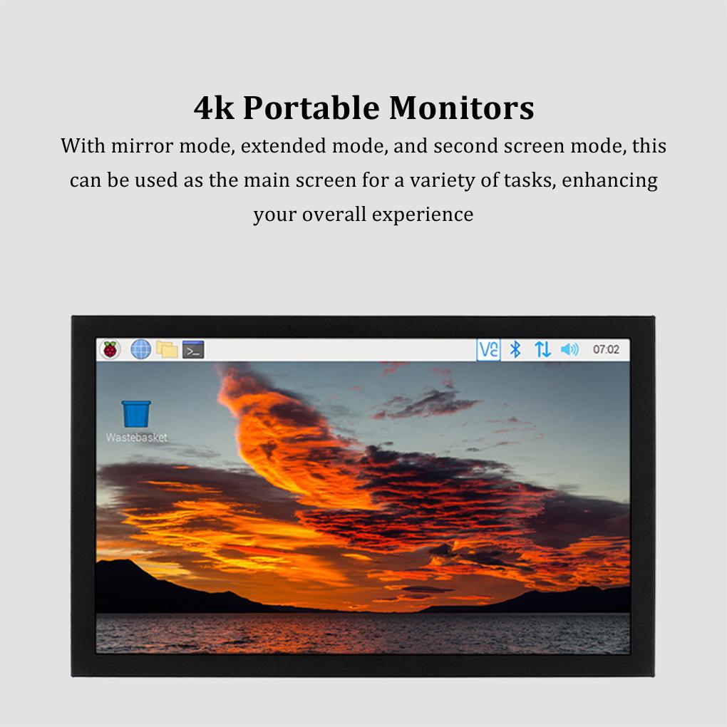 7 Inch Portable Display 1024x600 IPS Screen HDMI-compatible VGA AV Input Monitor for PC Laptop Camera TV Box RPI LCD