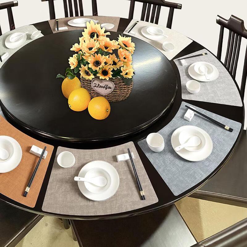 Han Qian Fan-Shaped Reversible Leather Placemat