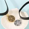 New Simple Yennefer Beauty Wizard 3 Leather Collar Necklace Ancient Silver Two-color Jewelry Old Money Style