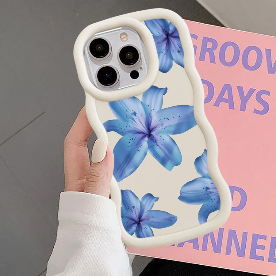 Cartoon Flower Pattern Soft Phone Cover Case for iPhone 17 Air 13 14 11 16 Pro Max 15 Plus 8 XR 12
