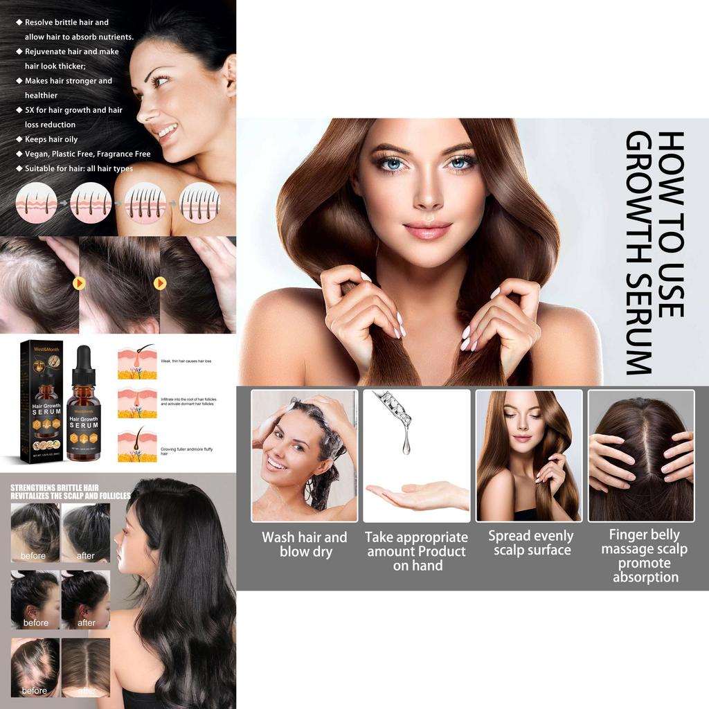 West Month Hair Growth Nutrient Oil For Lush And Thick Hair Nourishing Care 30ml