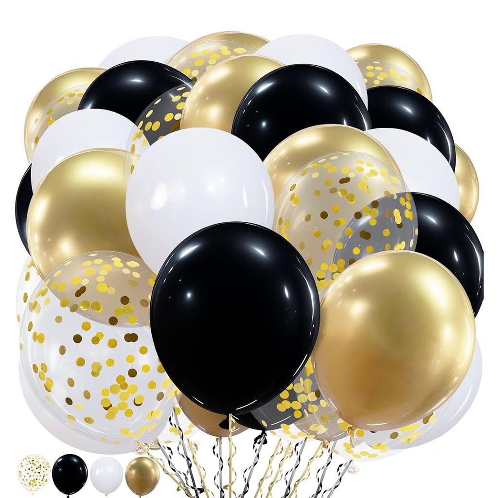 12inch 60pcs blue pink and purple balloon set, with confetti, suitable for weddings, birthdays, themed parties,home gatherings