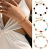 Ins Wind Colored Glass Diamond Bracelet Small Fresh INS Natural Simple Model, Dopamine Handmade Chain