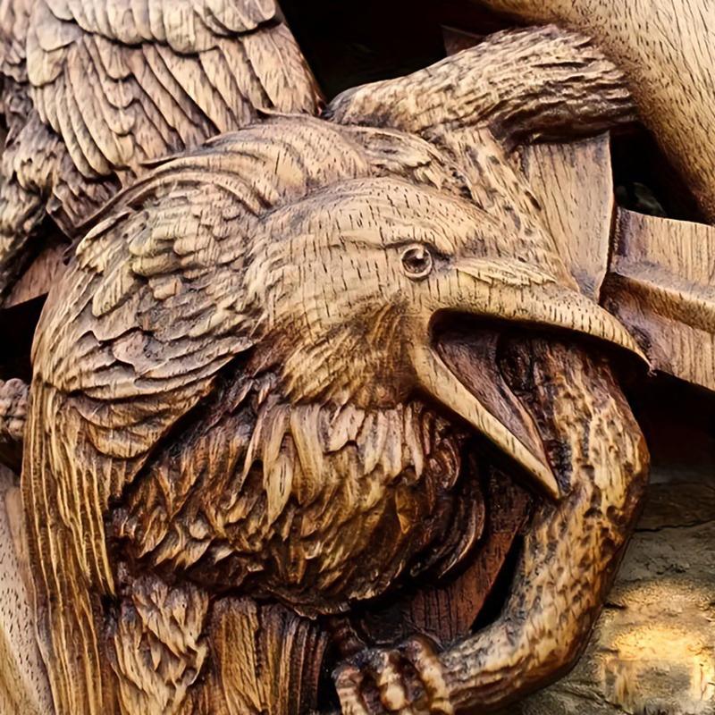 Nordische heidnische Götter, schnitzen heidnische nordische Runen, Kunstharz, Wandbehang, Dekoration für Hof und Garten, Statuen, Heimdekoration, Türanhänger