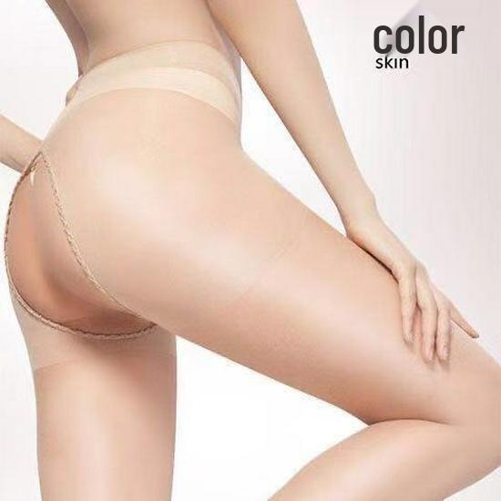 Love Story Women's Transparent Open Crotch Pantyhose & Underwear Set