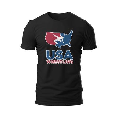 USA US Wrestling Lustiges T-Shirt HERGESTELLT IN USA Unisex-Shirt Baumwolle Übergröße Große Größe