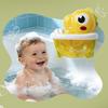 Baby Bath Toys Dinosaur Bubble Machine with Music Powerful Suction Cup Stable Non-Falling Automatic Foaming Bubble Maker for Bathtub Kids Bath Fun Toy