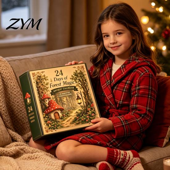 Holiday Countdown Ornament Box 2026 Spirit Advent Calendar, 24-Day Mini Figure Set, Elf Alien Christmas Gift for Family Fairy Collection, Resin